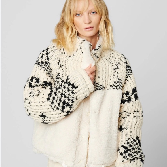 NEW Blank NYC Feeling Cozy Sherpa Sweater Jacket S - Picture 14 of 14